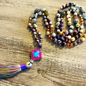 Gemstone Necklace MALA Beads